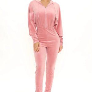 Lounging Around Velour Jumpsuit